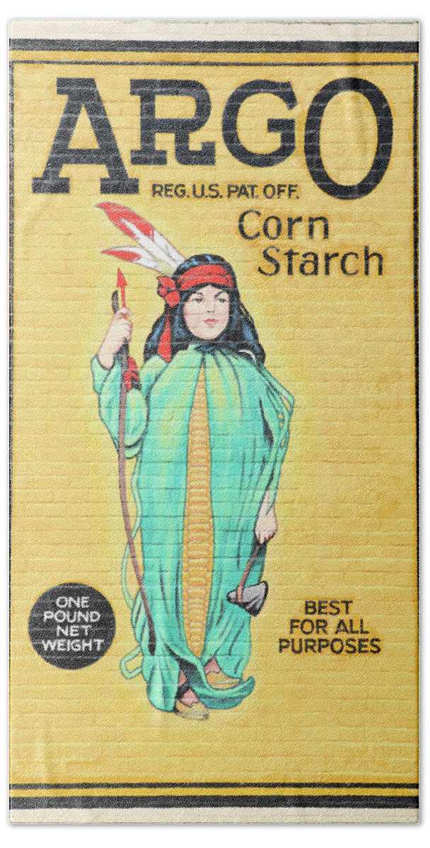 Cornstarch Beach Towel featuring the photograph Argo Corn Starch Wall Advertising by J Laughlin
