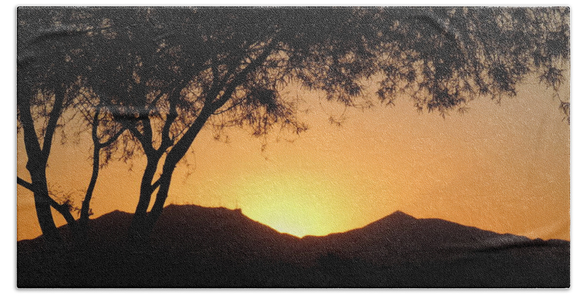 Arizona Sunset Beach Towel featuring the photograph Arizona Sunset by Bill Tomsa