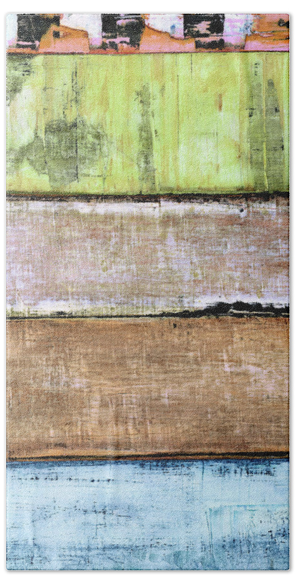 Abstract Prints Beach Towel featuring the painting Art Print Sierra 4 by Harry Gruenert