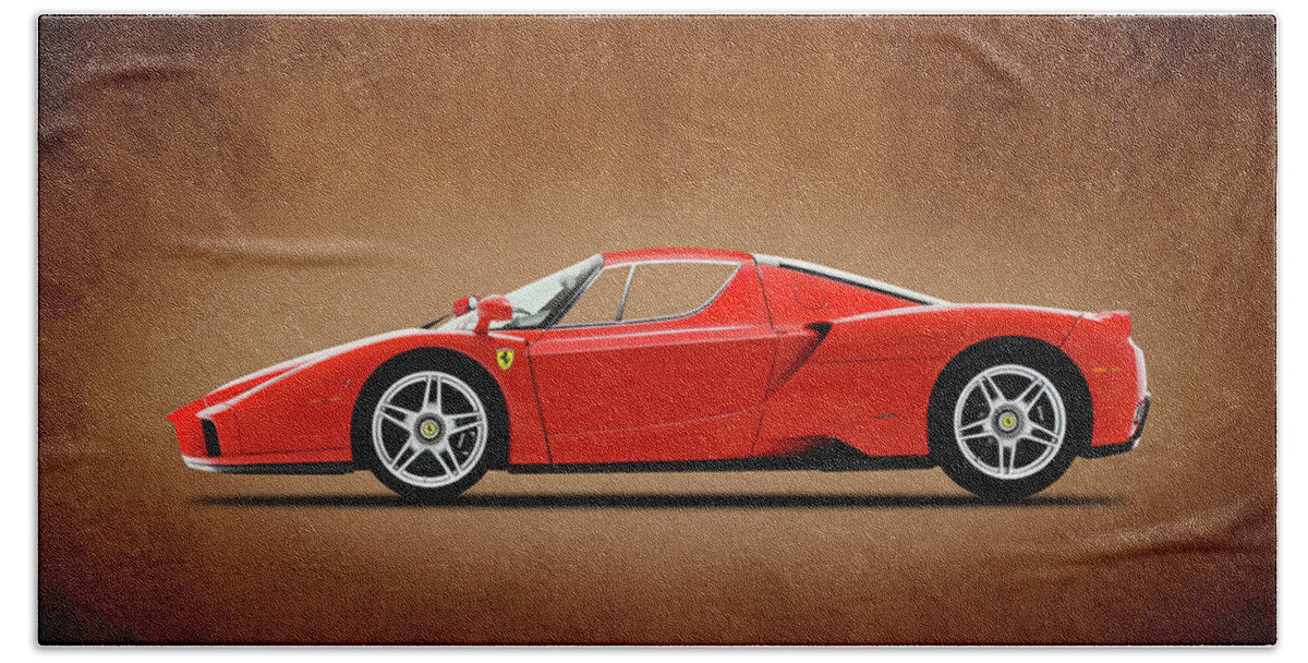 Ferrari Enzo Beach Towel featuring the photograph Ferrari Enzo by Mark Rogan
