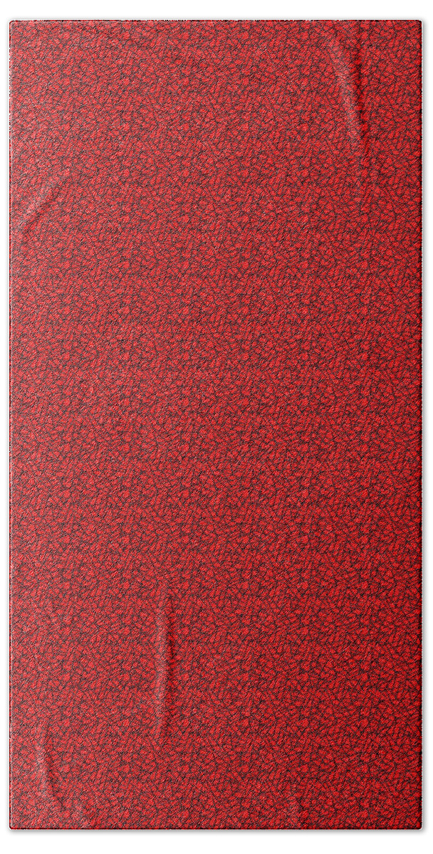 Urban Beach Towel featuring the digital art 055 See Red Thru Lace by Cheryl Turner