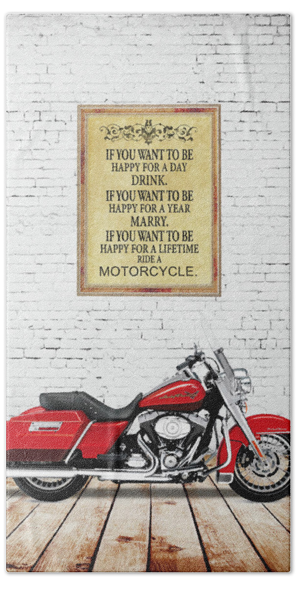 Harley Davidson Beach Towel featuring the photograph Happy For A Lifetime by Mark Rogan
