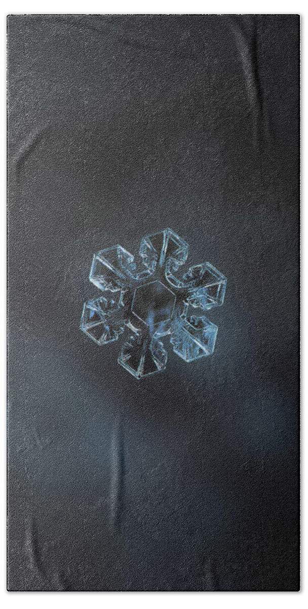 Snowflake Beach Towel featuring the photograph Snowflake photo - The Core 2 by Alexey Kljatov