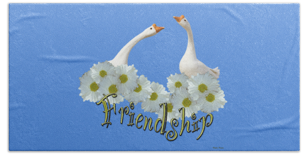 Geese Beach Towel featuring the photograph Friendship by Phyllis Denton