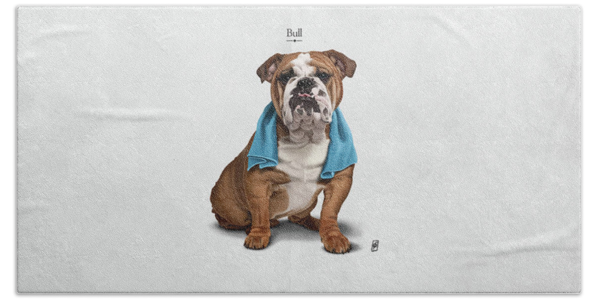 Towel Beach Sheet featuring the digital art Bull #2 by Rob Snow