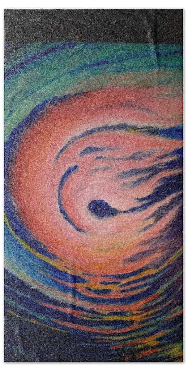 #artinspace #asteroidart #coolart #acrylicart #abstractart #abstractartforsale #camvasartprints #originalartforsale #abstractartpaintings Beach Towel featuring the painting Asteroid by Cynthia Silverman