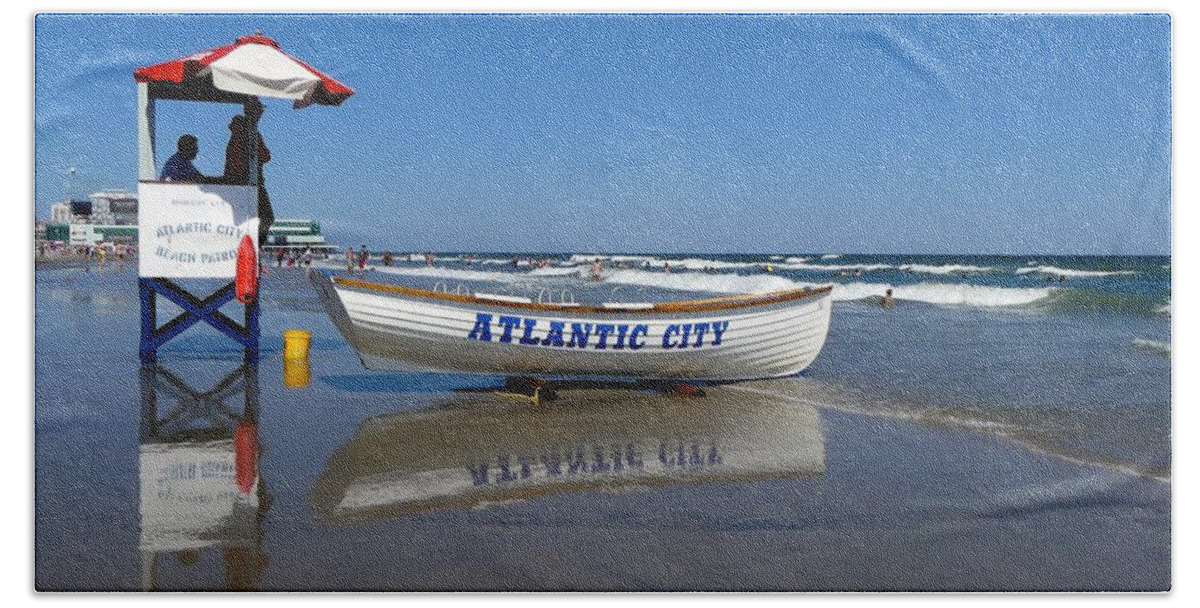 Atlantic City Beach Towel featuring the photograph Atlantic City by Mafalda Cento