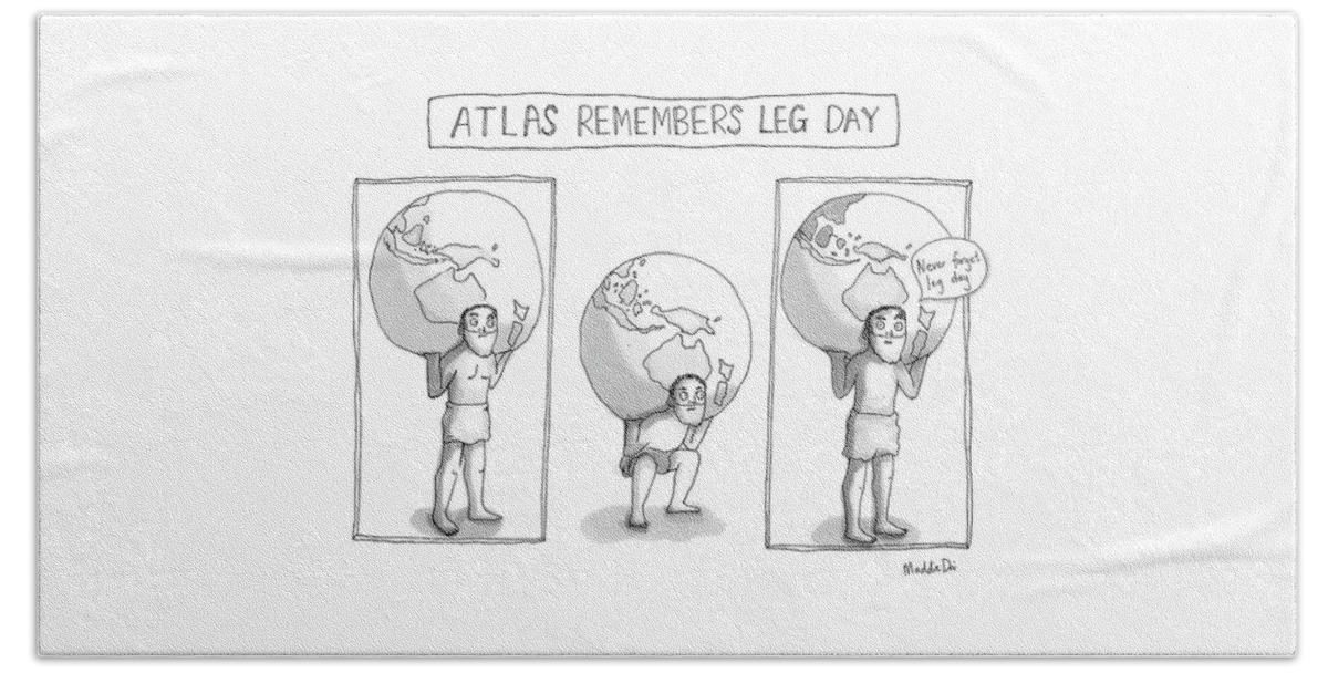 Atlas Remembers Leg Day Beach Sheet
