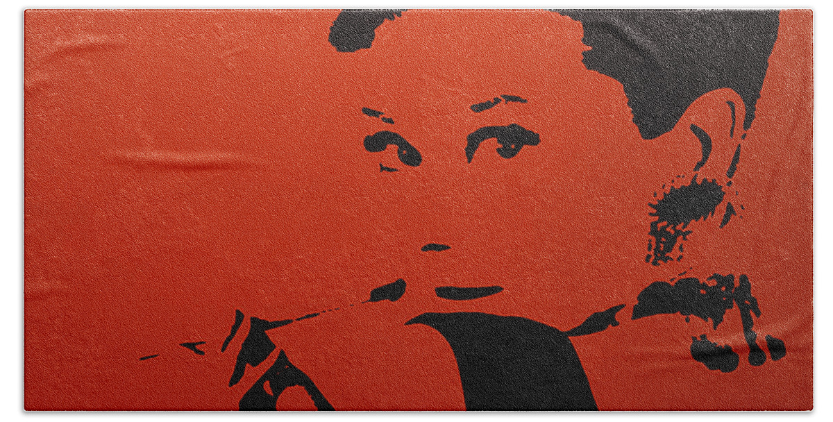 Audrey Hepburn Beach Towel featuring the photograph Audrey Ruby Red by Rob Hans