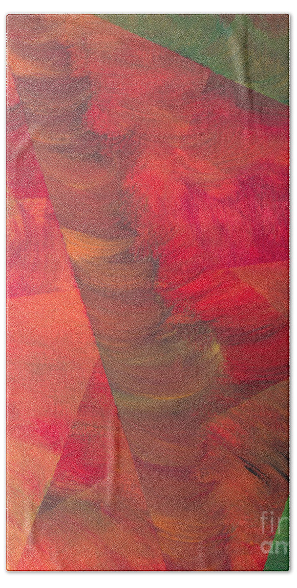 Artoffoxvox Beach Towel featuring the painting Autumn Fury by Kristen Fox