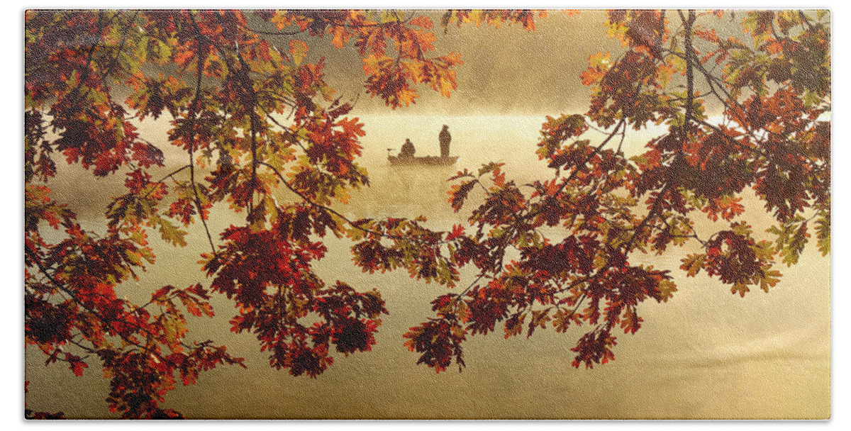Autumn Beach Sheet featuring the photograph Autumn Nostalgia by Rob Blair