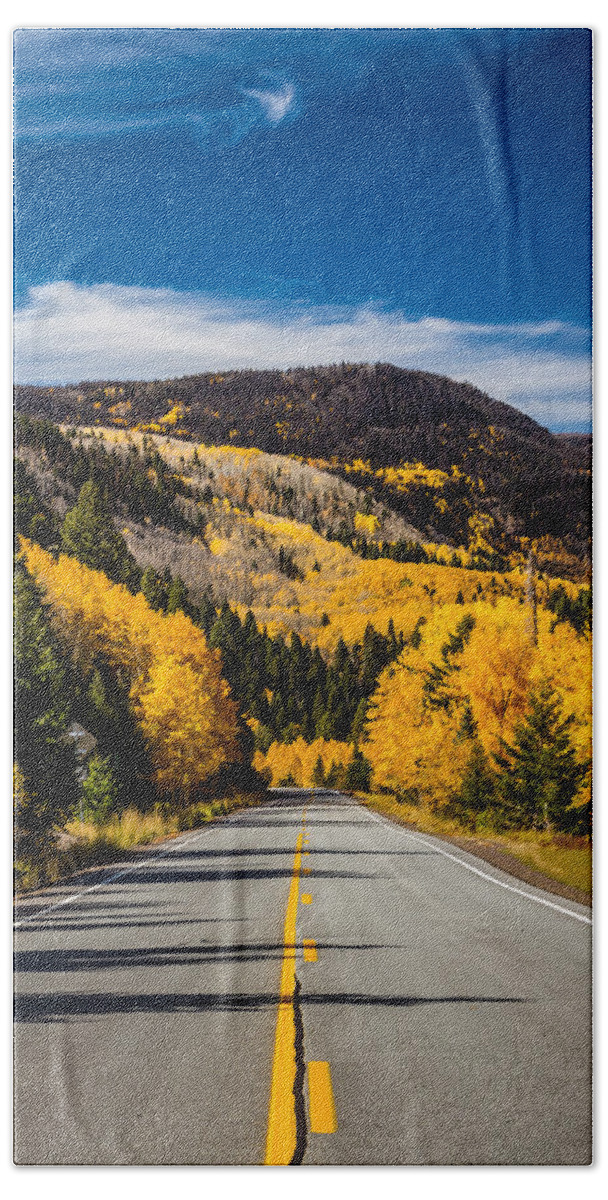 New Mexico Beach Towel featuring the photograph Autumn Rockies by Ron Pate
