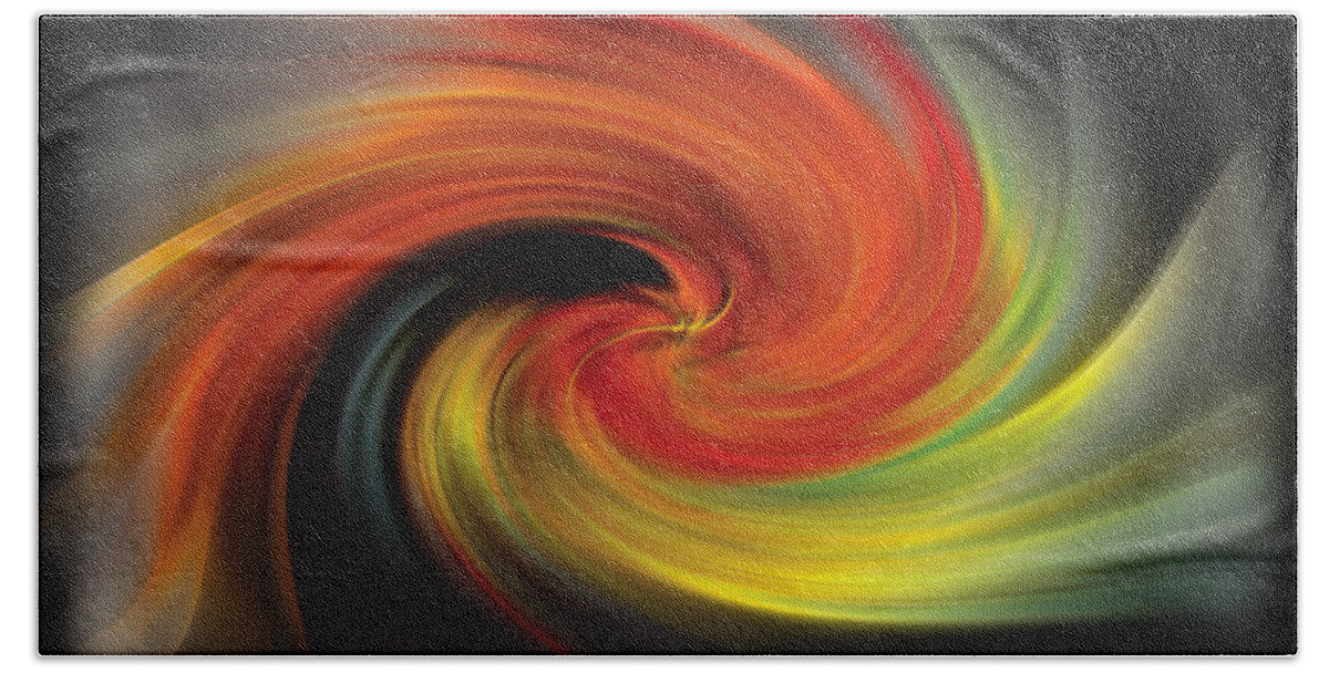 Abstract Beach Towel featuring the photograph Autumn Swirl by Debra and Dave Vanderlaan