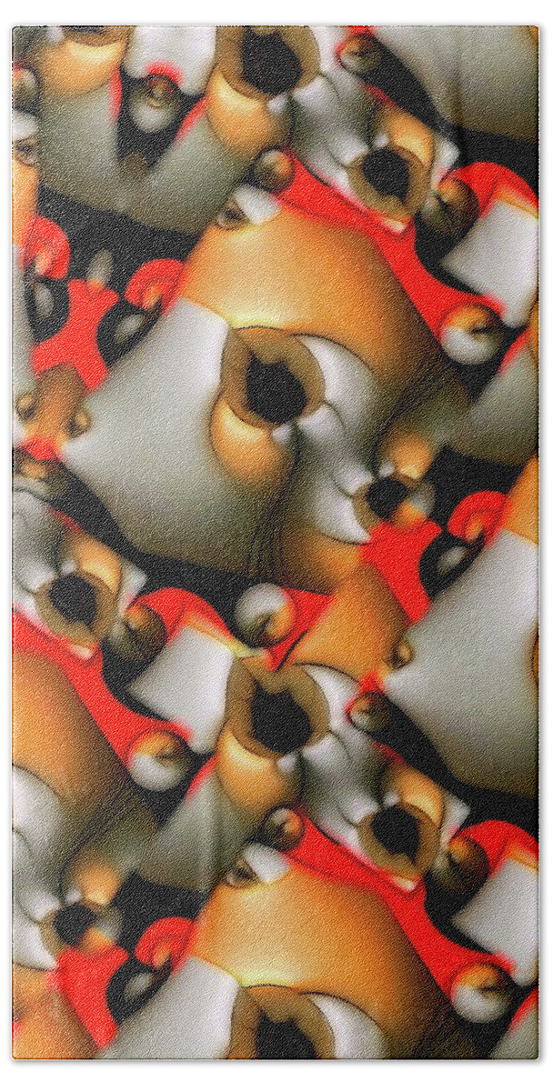Abstract Beach Towel featuring the digital art Autumnal by Ronald Bissett
