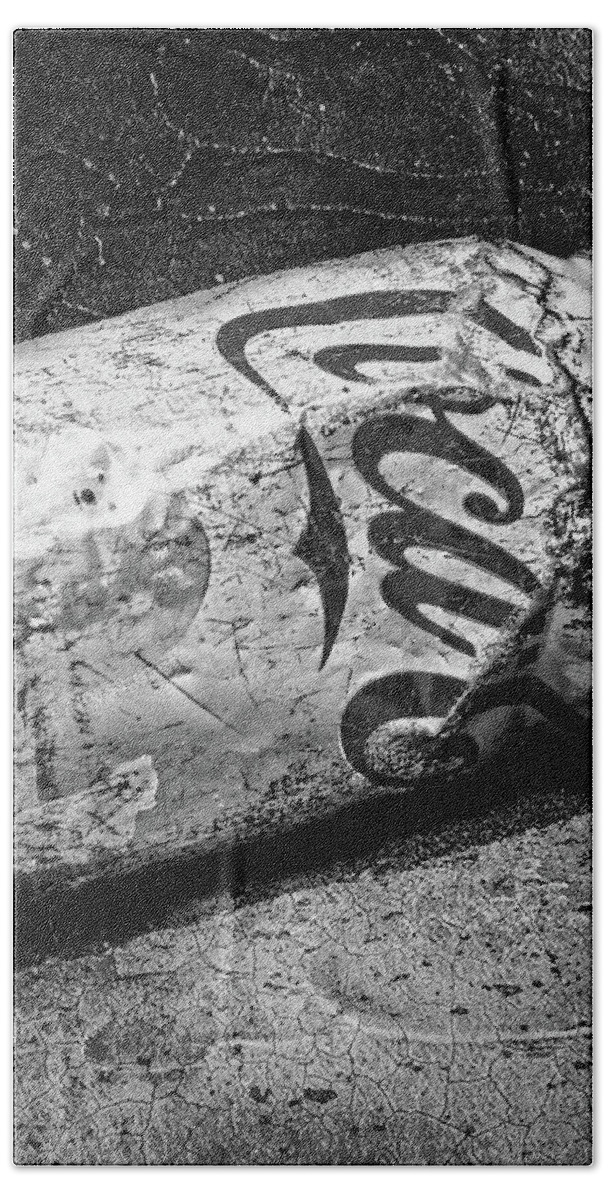 Coca Cola Beach Towel featuring the photograph B and W Coke Can by Michael Hope