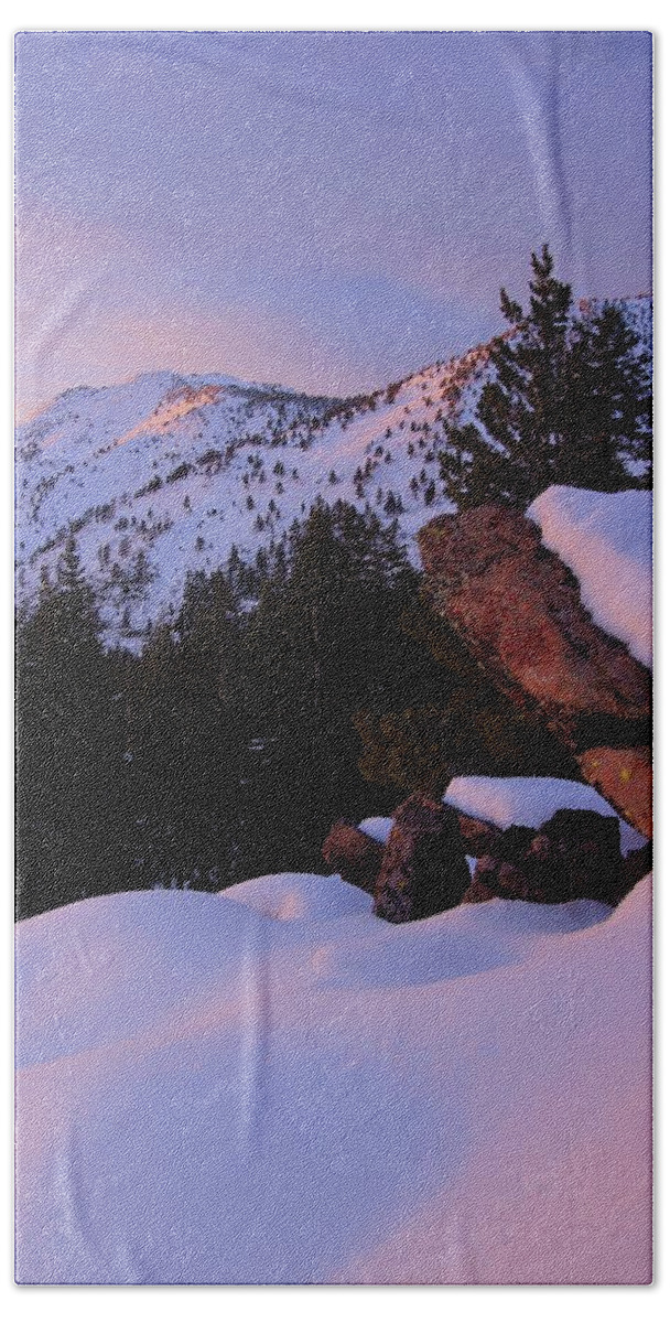 Lake Tahoe Beach Sheet featuring the photograph Back Country Glow by Sean Sarsfield