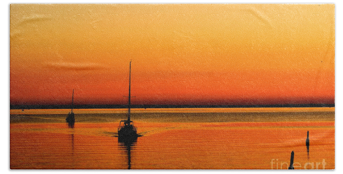 Orange Beach Towel featuring the photograph Back Home by Aimelle Ml
