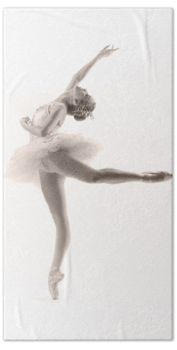 Ballet Beach Towel featuring the photograph Ballerina Arabesque by Steve Williams