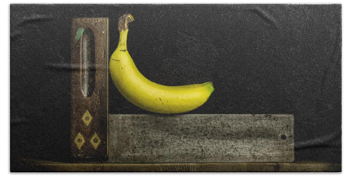 Banana Beach Towel featuring the photograph Bananas ain't square by Nigel R Bell