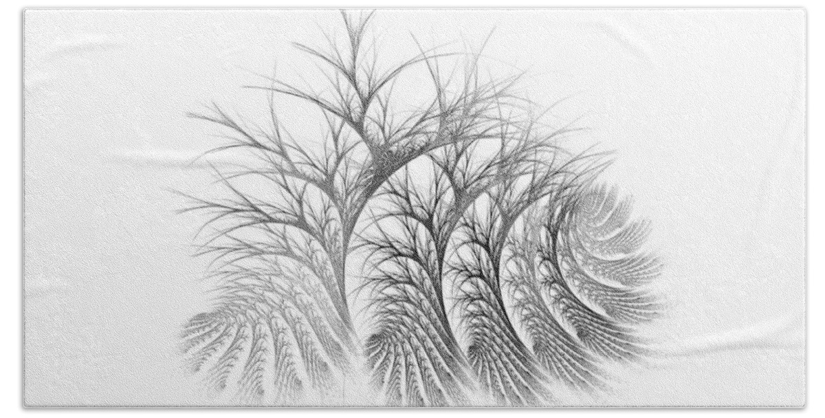 Trees Beach Towel featuring the digital art Bare Trees Daylight by Doug Morgan