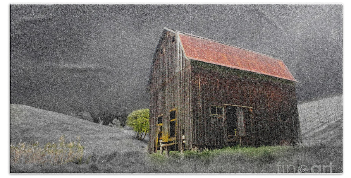 Old Barn Beach Sheet featuring the photograph Barn Life by TK Goforth
