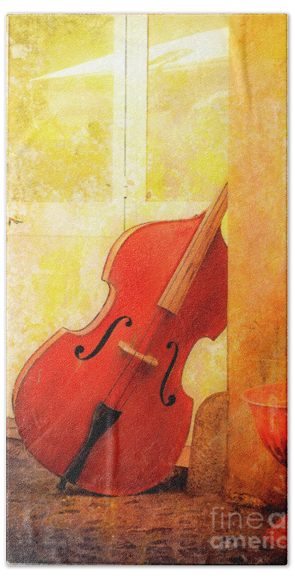Forum Beach Towel featuring the photograph Bass Violin by Craig J Satterlee