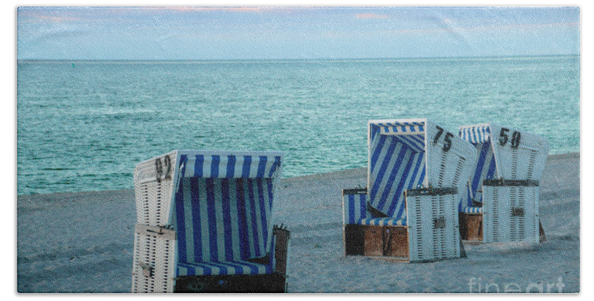 Germany Beach Towel featuring the photograph Beach Chair at Sylt, Germany by Amanda Mohler