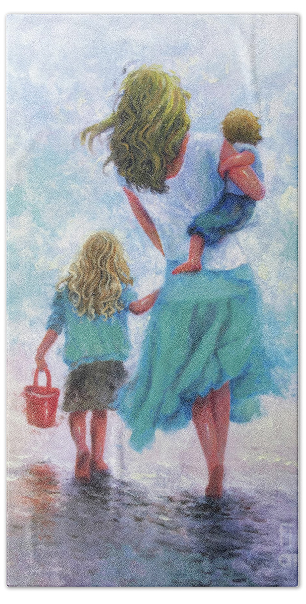 Little Girl Aqua Art Print by Vickie Wade - Fine Art America