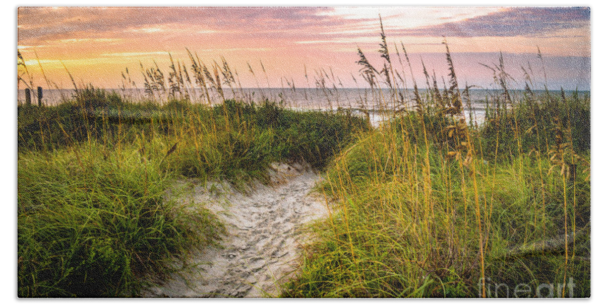 Beach Beach Towel featuring the photograph Beach Path Sunrise by David Smith