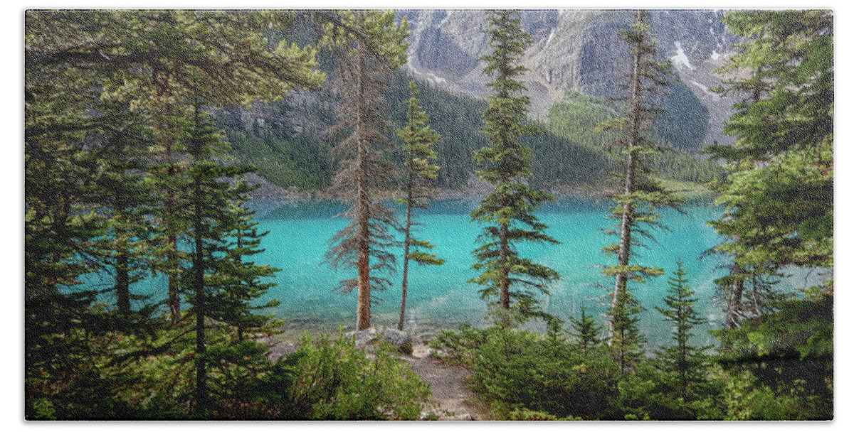  Beach Sheet featuring the photograph Beautiful Lake Moraine by Patricia Hofmeester