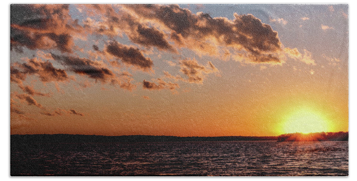 Beach Beach Towel featuring the photograph Beautiful Sunset by Doug Long