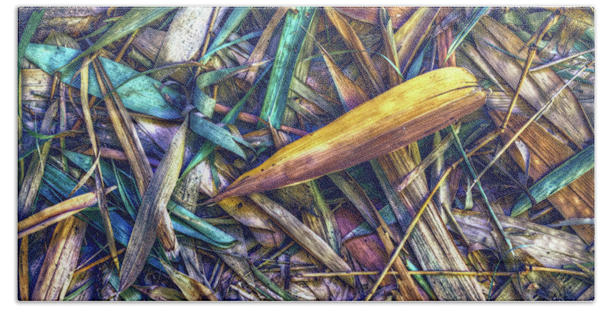 Bamboo Leaves Beach Sheet featuring the photograph Beauty In Decomposition by Wayne Sherriff