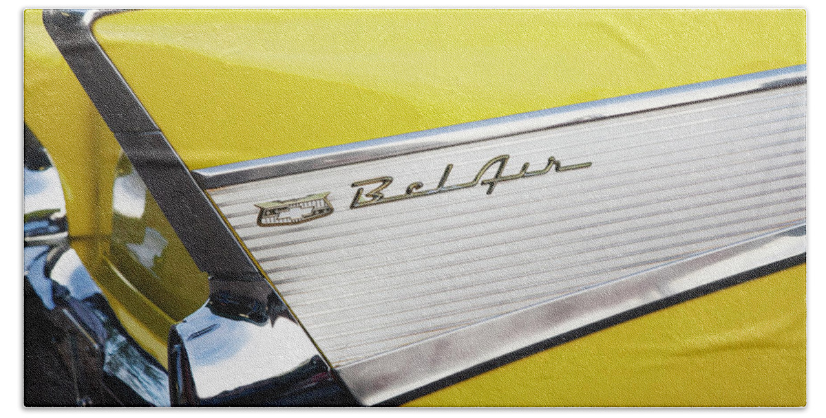 Chevrolet Beach Sheet featuring the photograph Bel Air Tail Fin by Toni Hopper