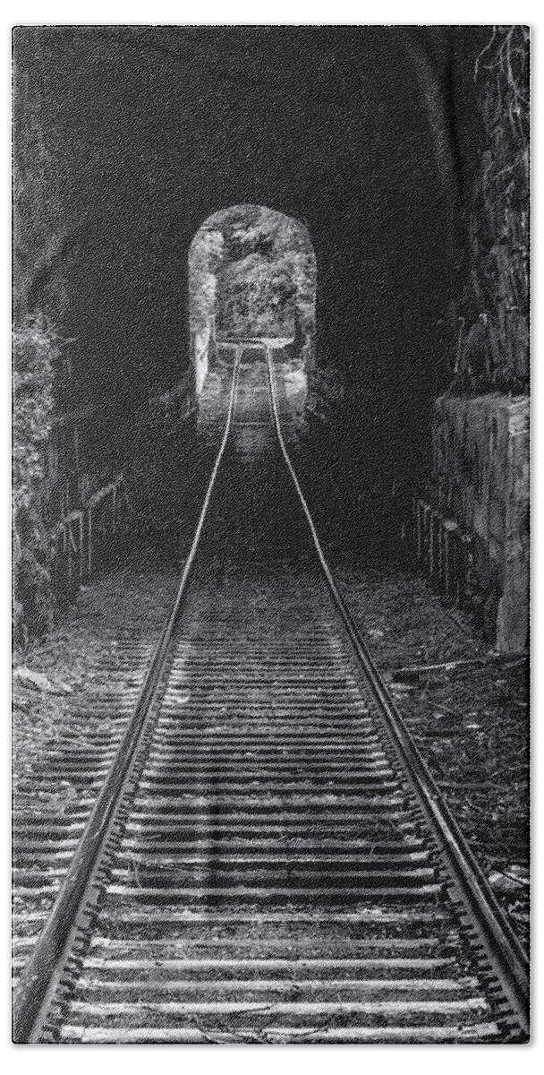 Bellows Falls Vermont Beach Towel featuring the photograph Bellows Falls Train Tunnel by Tom Singleton