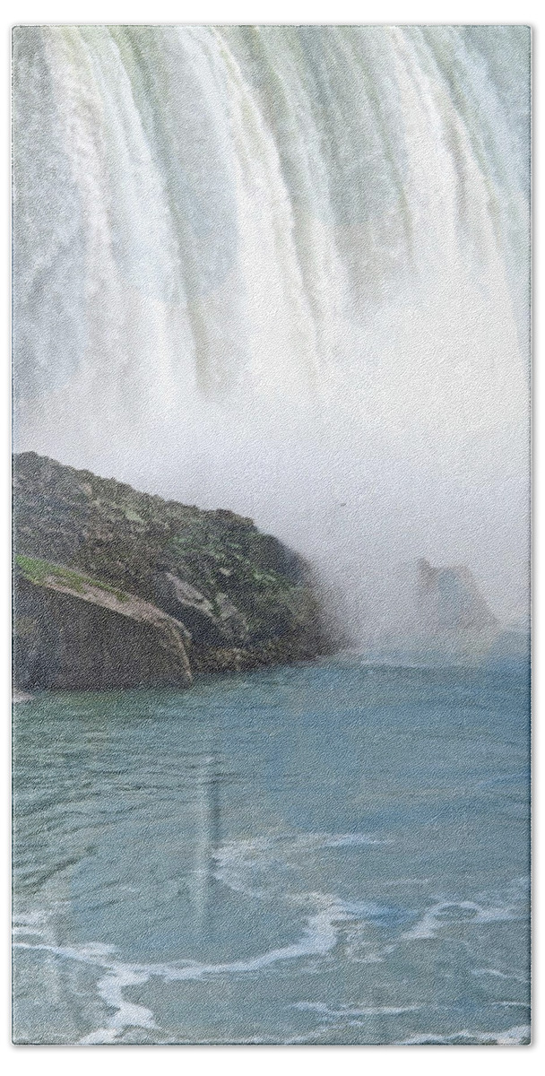 Niagara Falls Beach Towel featuring the photograph Below The Falls by Ian MacDonald
