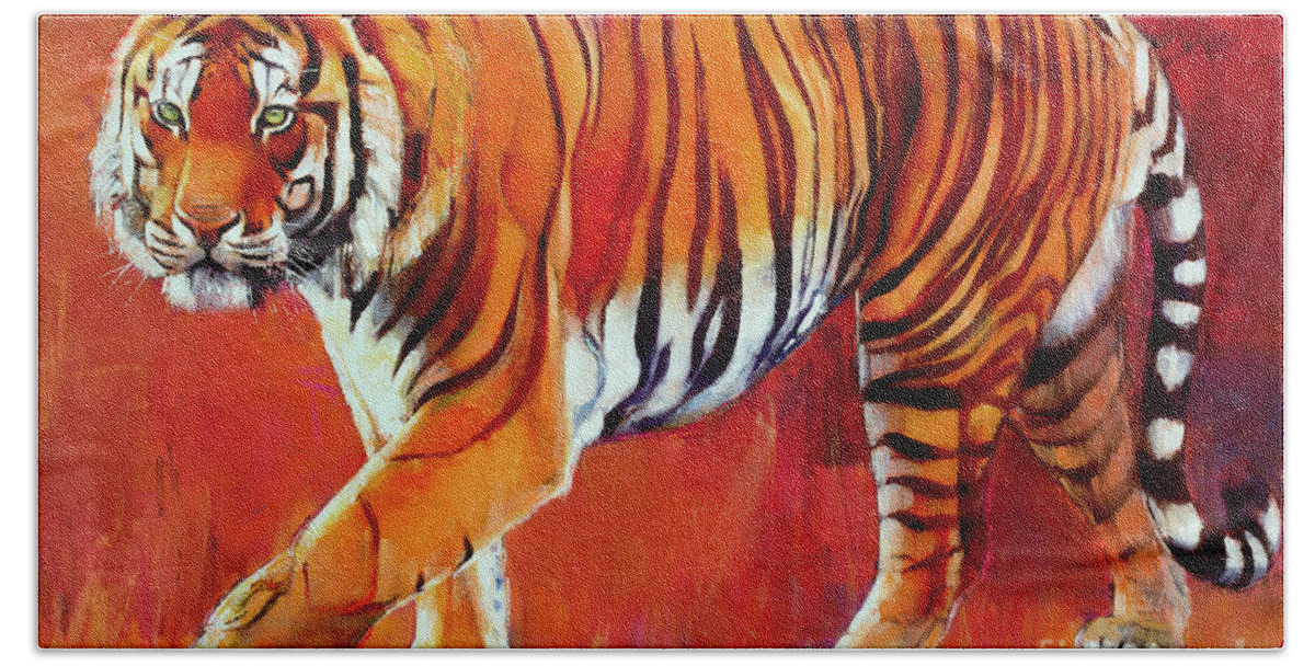 Big Cat; Wild; Mammal; Striped; Stripey; Predator; Prowling; Stalking; Study; Paw; Asian; Bengal; Bengal Tiger; Tiger; Tiger; Tiger Tiger; Tiger; Tiger; Tiger Tiger; Tiger; Tiger; Tiger Tiger; Tiger; Tiger; Tiger Tiger; Tiger; Tiger; Tiger Tiger; Tiger; Tiger; Tiger Tiger; Tiger; Tiger; Tiger Tiger; Tiger; Tiger; Tiger Tiger; Tiger; Tiger; Tiger Tiger; Tiger; Tiger; Tiger Tiger; Tiger; Tiger; Tiger Tiger; Tiger; Tiger; Tiger Tiger; Tiger; Tiger; Tiger Tiger; Tiger; Tiger; Tiger Tiger; Tiger; Cat Beach Sheet featuring the painting Bengal Tiger by Mark Adlington