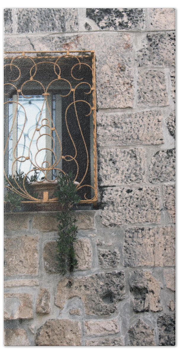 Bethlehem Beach Sheet featuring the photograph Bethlehem - Nativity Church Window by Munir Alawi