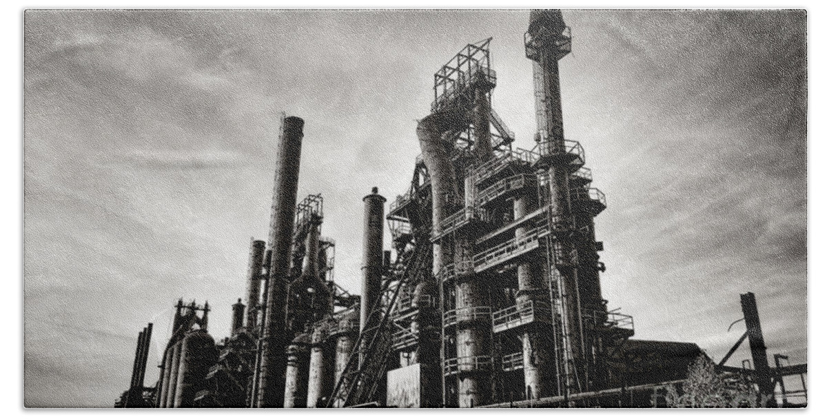 Bethlehem Beach Towel featuring the photograph Bethlehem Steel by Olivier Le Queinec