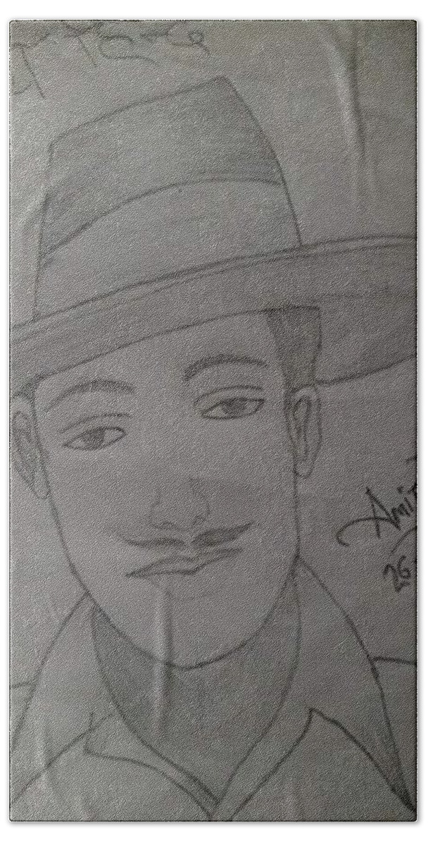 Pencil Sketch of Bhagat Singh  DesiPainterscom