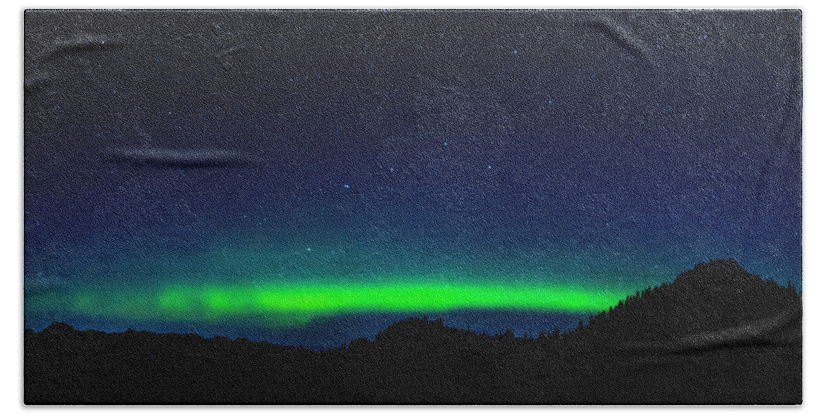 Northern Beach Towel featuring the photograph Big Dipper Northern Lights by Pelo Blanco Photo
