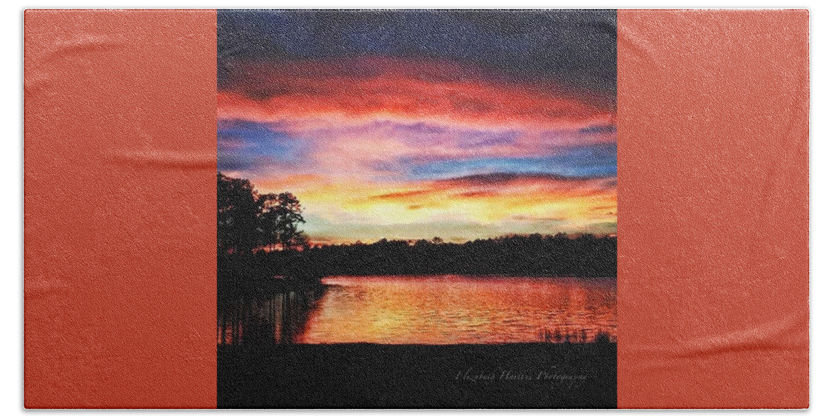  Beach Towel featuring the photograph Big Lake Sunset by Elizabeth Harllee