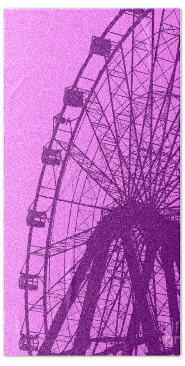 Big Beach Towel featuring the digital art Big Wheel Purple by Eddie Barron
