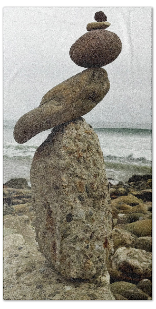 Beach Beach Sheet featuring the photograph Bird Rock Art by Joe Palermo
