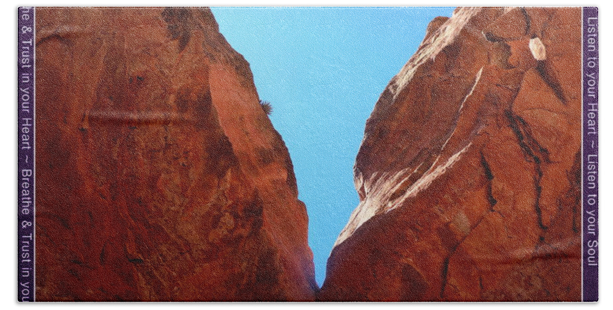Birthing Cave Beach Towel featuring the photograph Birthing Cave Sedona by Mars Besso