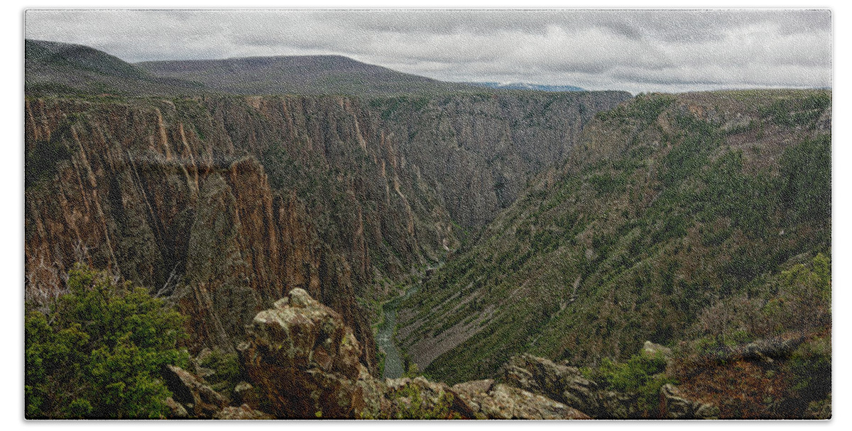 Black Canyon Of The Gunnison Beach Towel featuring the photograph Black Canyon 1 by Steve L'Italien