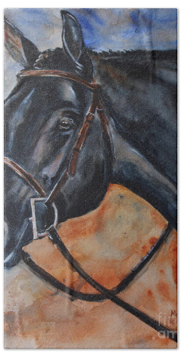 Black Horse Head Beach Towel For Sale By Maria Reichert Black Horse Head Beach Towel For Sale By Maria Reichert