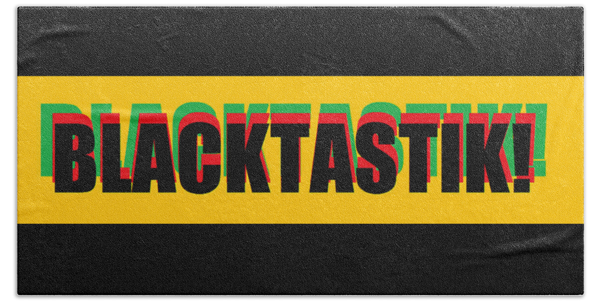 Blacktastik Beach Sheet featuring the digital art Blacktastik by Adenike AmenRa