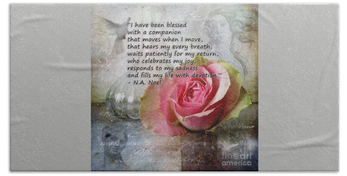 Rose Beach Towel featuring the photograph Blessed Companion by Janice Pariza
