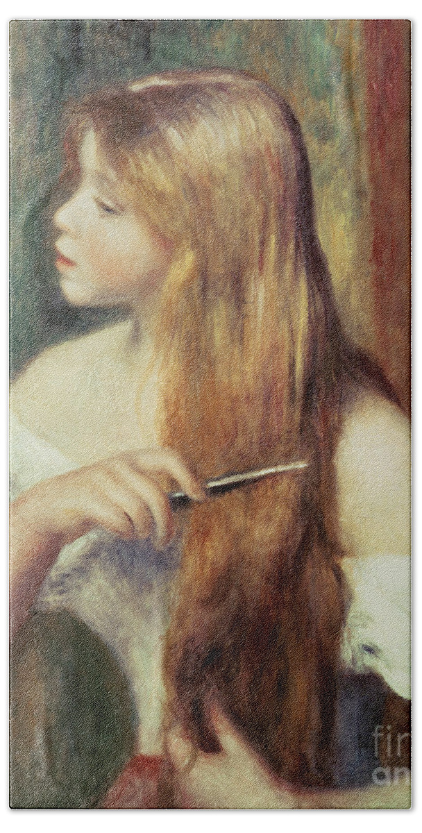 renoir girl brushing hair clipart