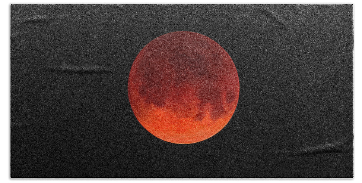 Blood Moon Beach Towel featuring the photograph Blood Moon by Greg Norrell